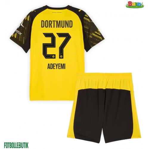 Borussia Dortmund Karim Adeyemi #27 Hemmaställ Barn 2025-26 Kortärmad (+ Korta byxor)